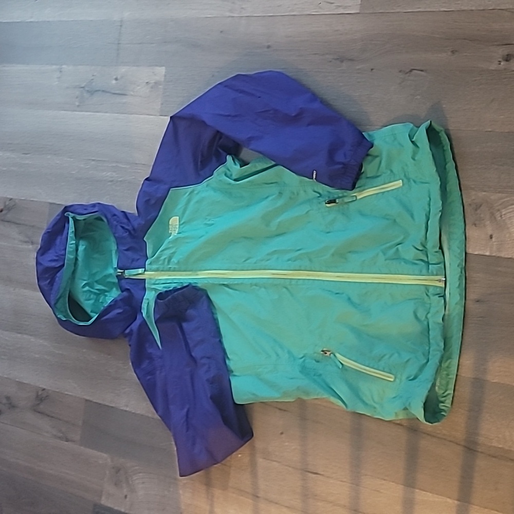The North Face Dryvent Windbreaker Jacket Purple Teal Girls Size XL or Womens XS